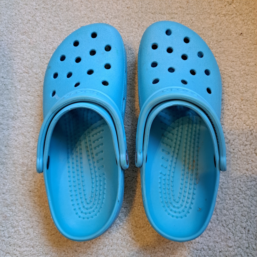 Blue Crocs Clogs Size 9W Womens
